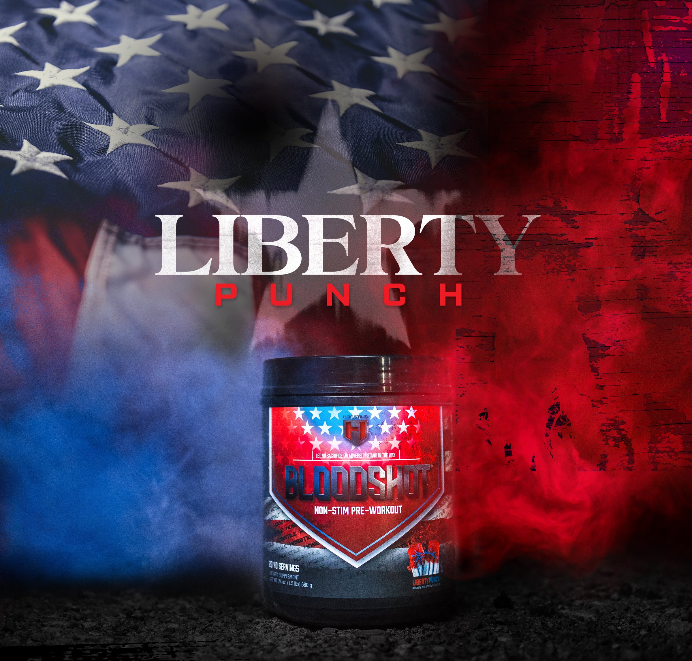 Bloodshot Non Stimulant Pre-Workout Liberty Punch Limited Edition
