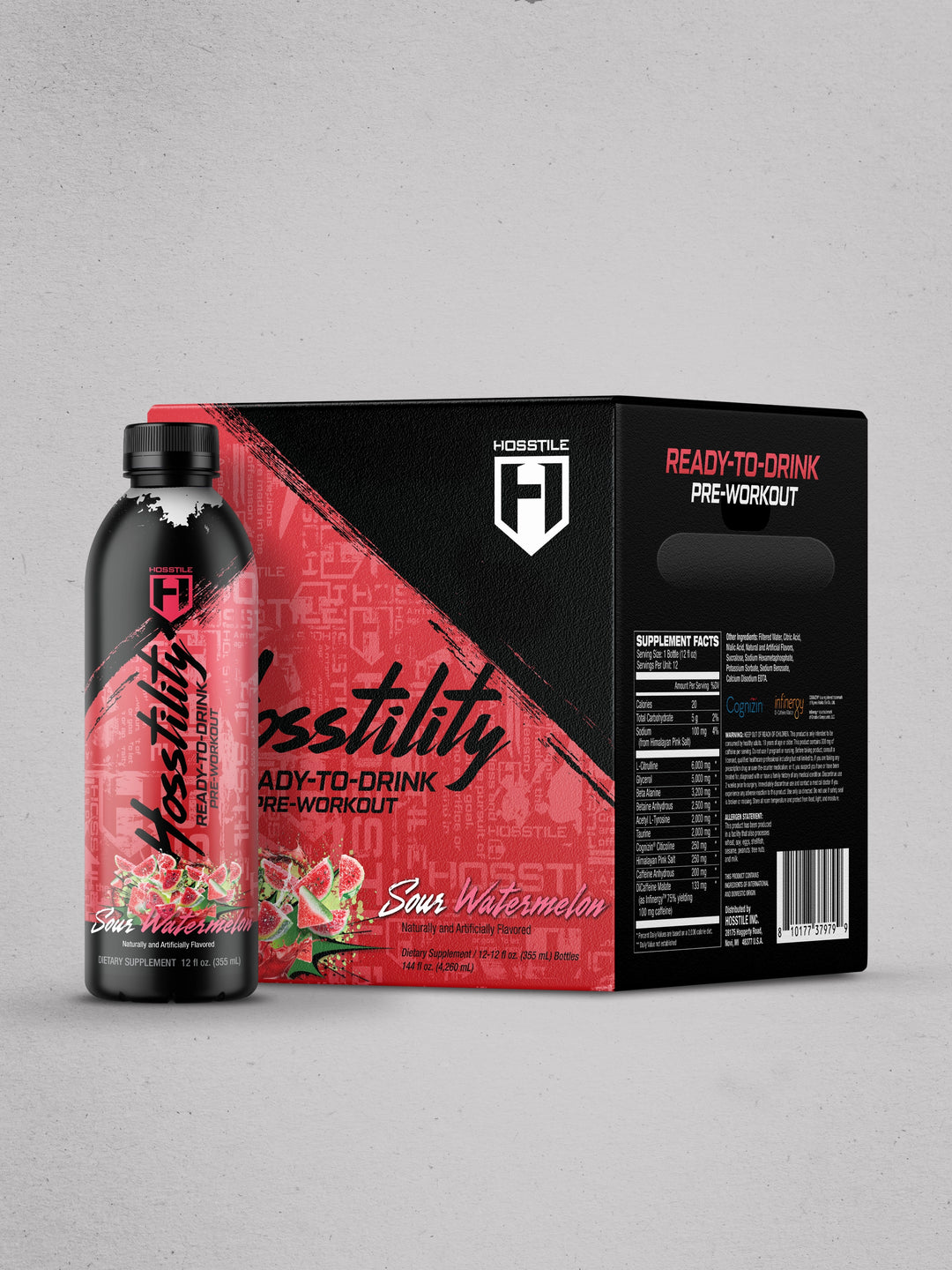 Hosstility RTD Pre-Workout Ready to Drink#flavor_sour-watermelon