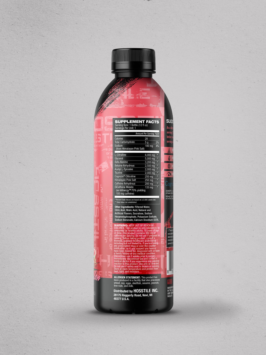 Hosstility RTD Pre-Workout Ready to Drink#flavor_sour-watermelon