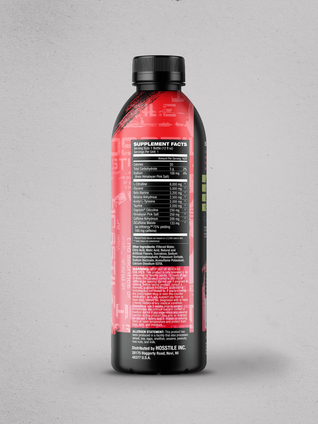 Hosstility RTD Pre-Workout Ready to Drink#flavor_strawberry-kiwi