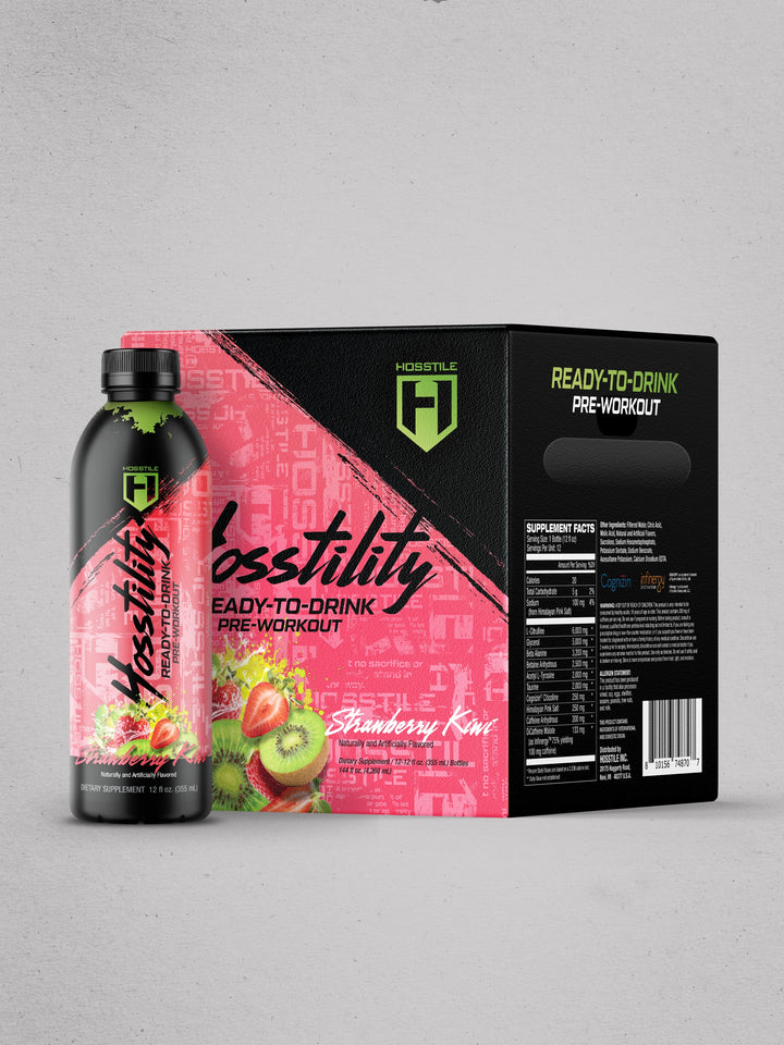 Hosstility RTD Pre-Workout Ready to Drink#flavor_strawberry-kiwi