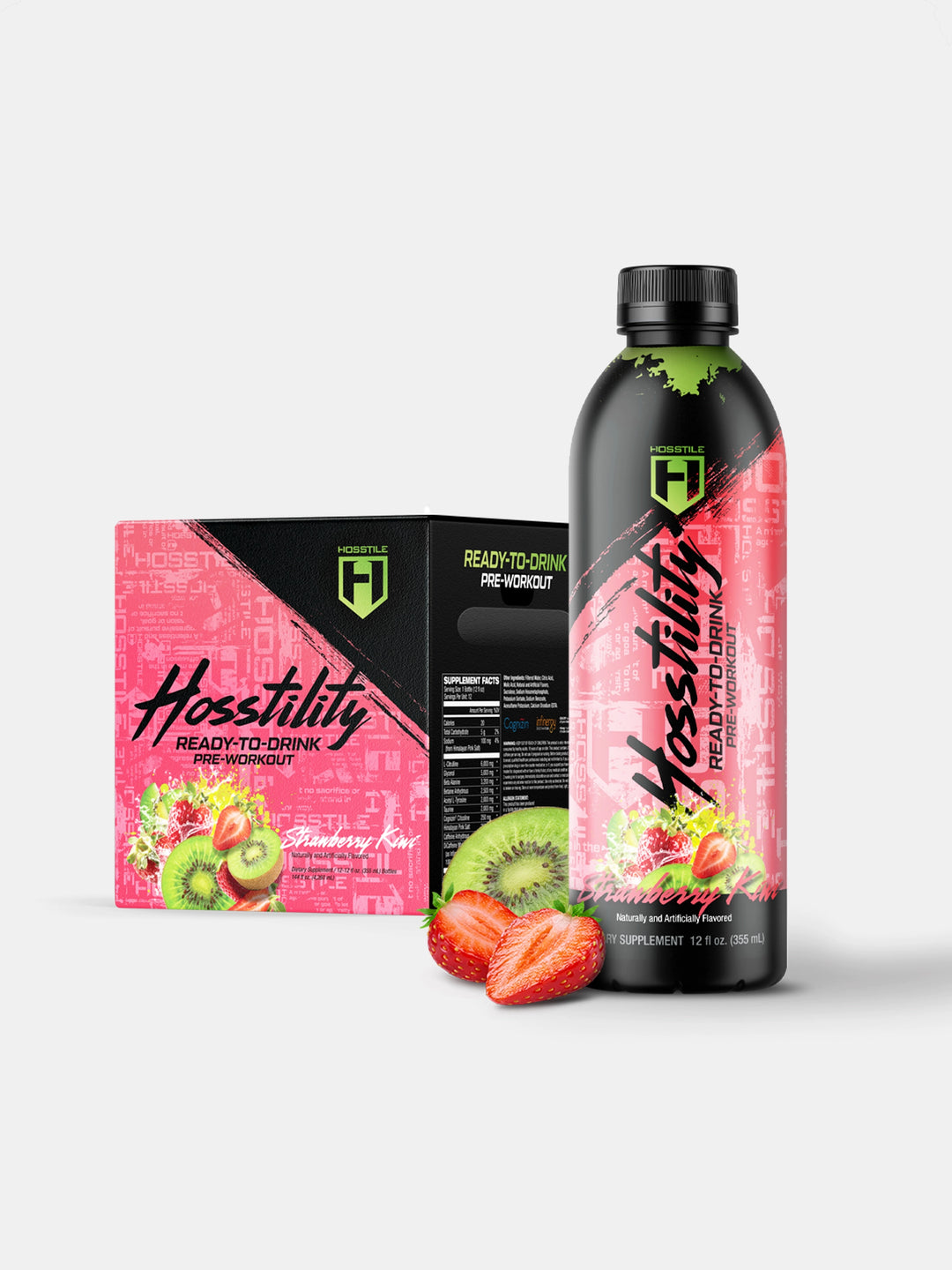 Hosstility RTD Pre-Workout Ready to Drink#flavor_strawberry-kiwi