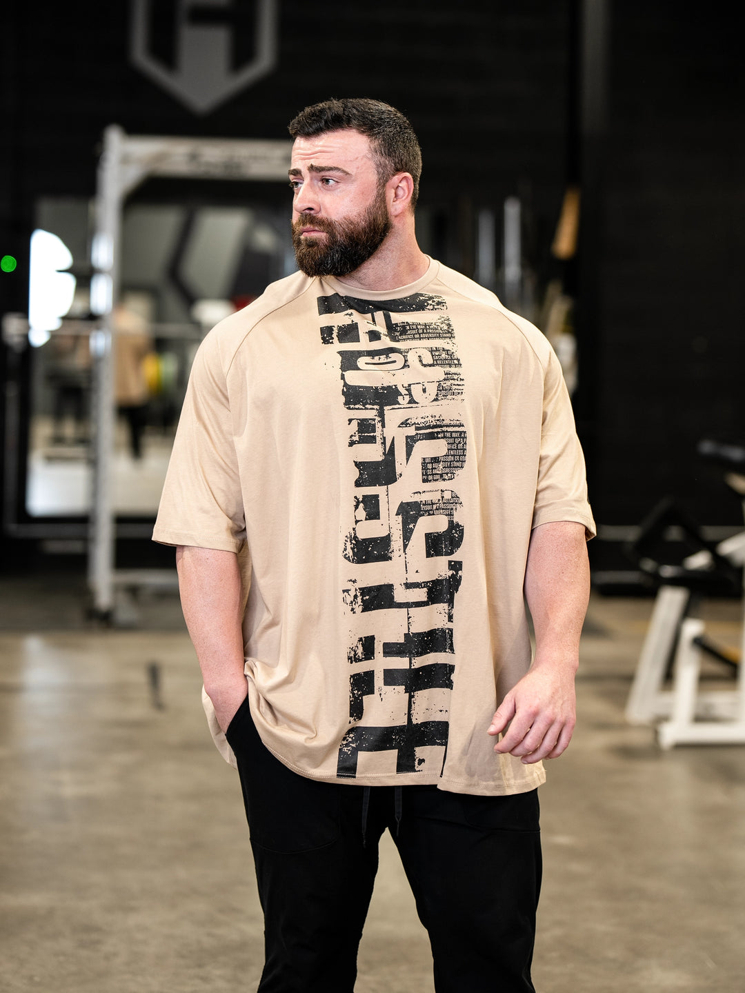 Scattered Oversized T-Shirt - Desert Sand#color_desert-sand