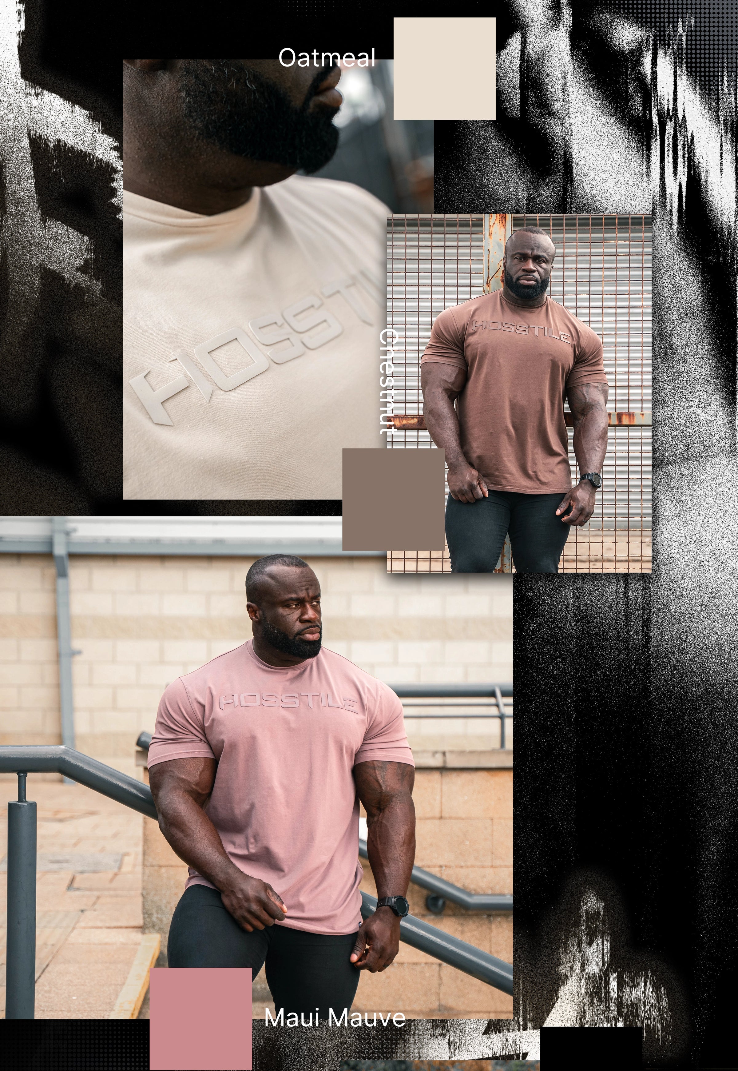 Bodybuilder Samson Dauda in Men's Workout T-shirts Hosstile Uplift Collection 