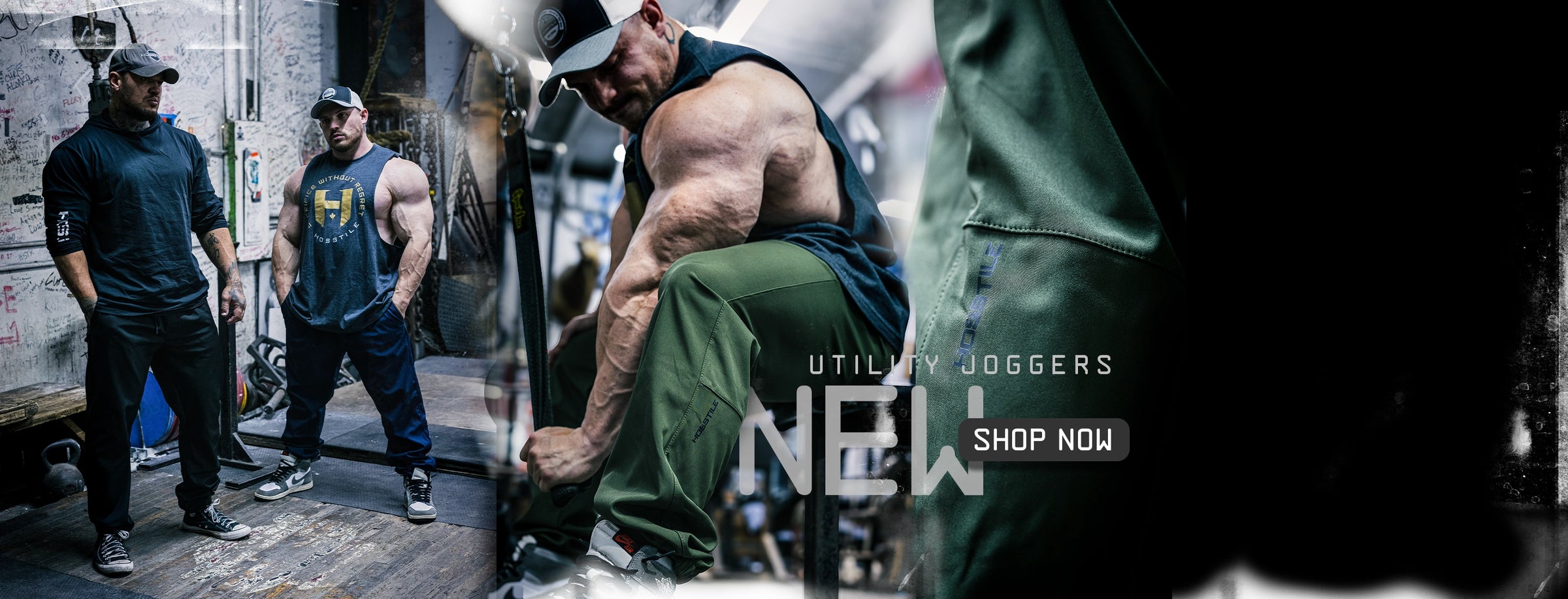 Bodybuilder Martin Fitzwater & Ben Chow wearing Utility Joggers