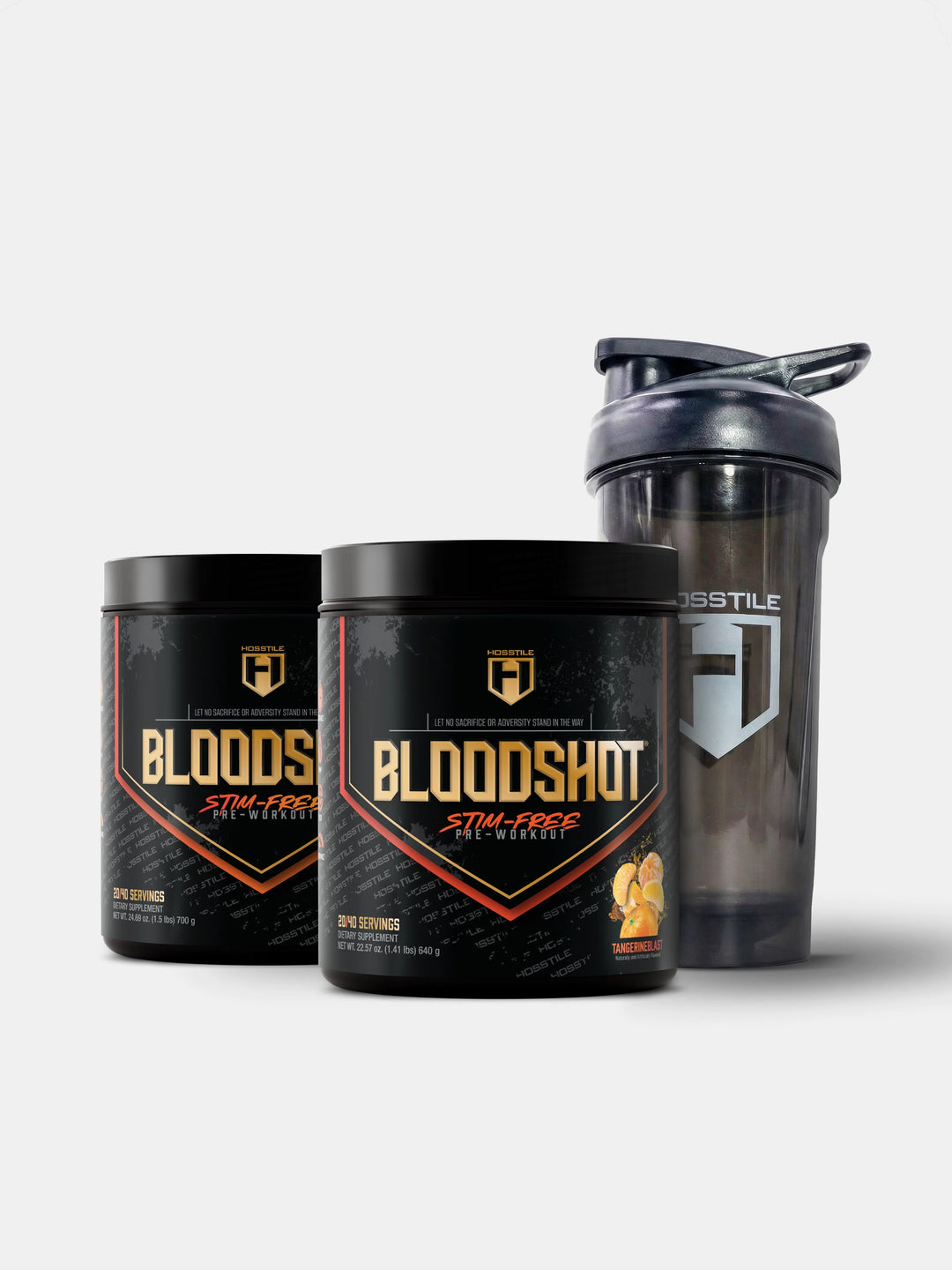 Bloodshot Pump Pre Workout Bundle with Shaker cup on white background