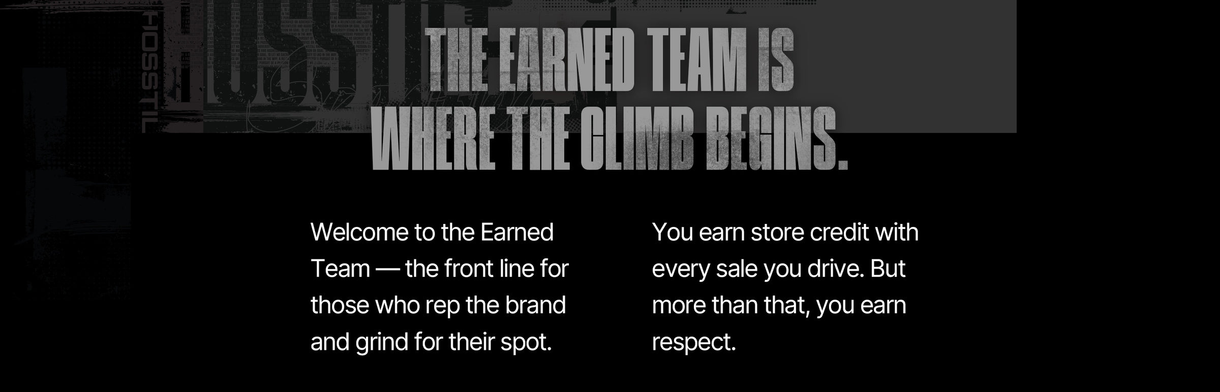 Motivational text on a black background with white and gray text.