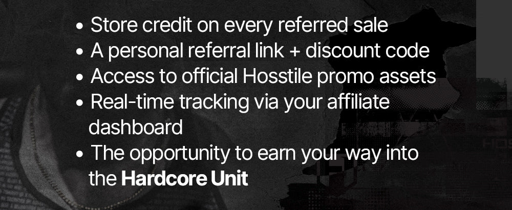 Text listing benefits of a referral program with a blurred background