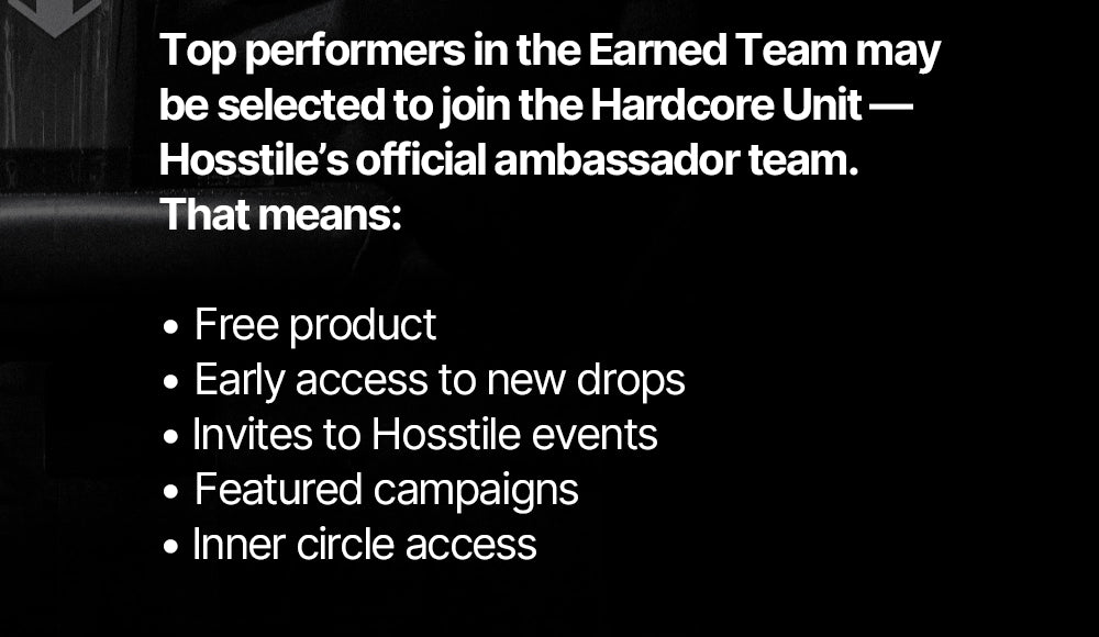 Text on a black background about selecting top performers for an affiliate program.