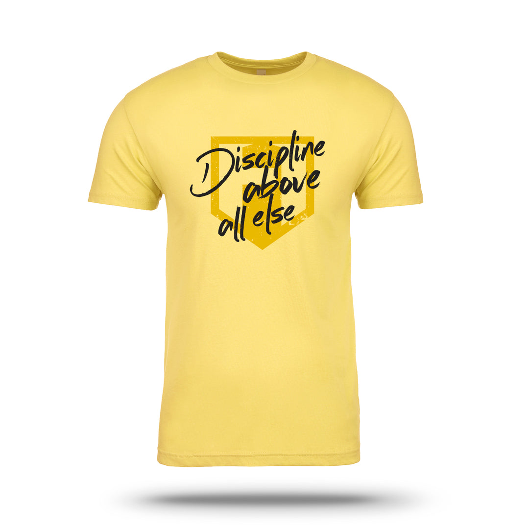 Discipline Shield Workout Tee - Yellow#color_yellow