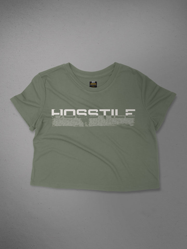 Hosstile Crop Tee Military Green#color_military-green