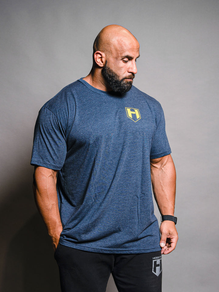 Bodybuilder Fouad Abiad wearing Legacy Classic Workout T-Shirt