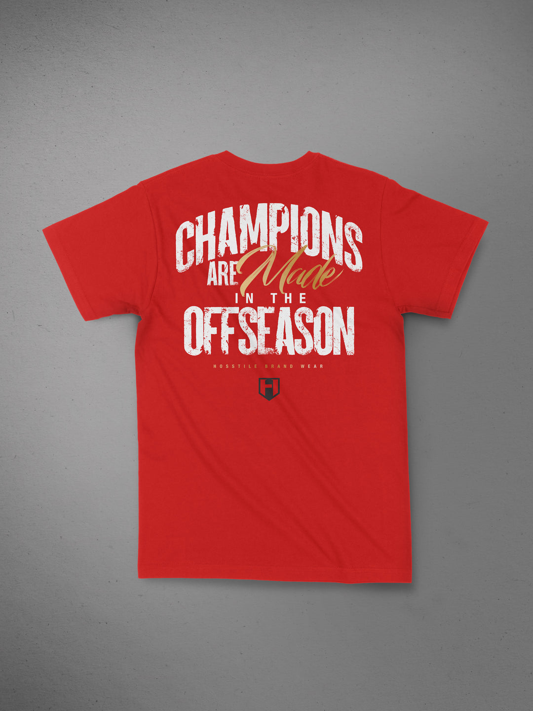 Offseason Bodybuilding Oversized Tee - Back - Red#color_red