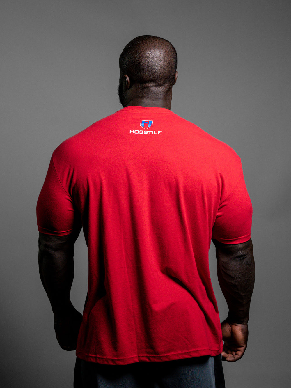 Patriot T-Shirt Red - Model Bodybuilder Samson Dauda
