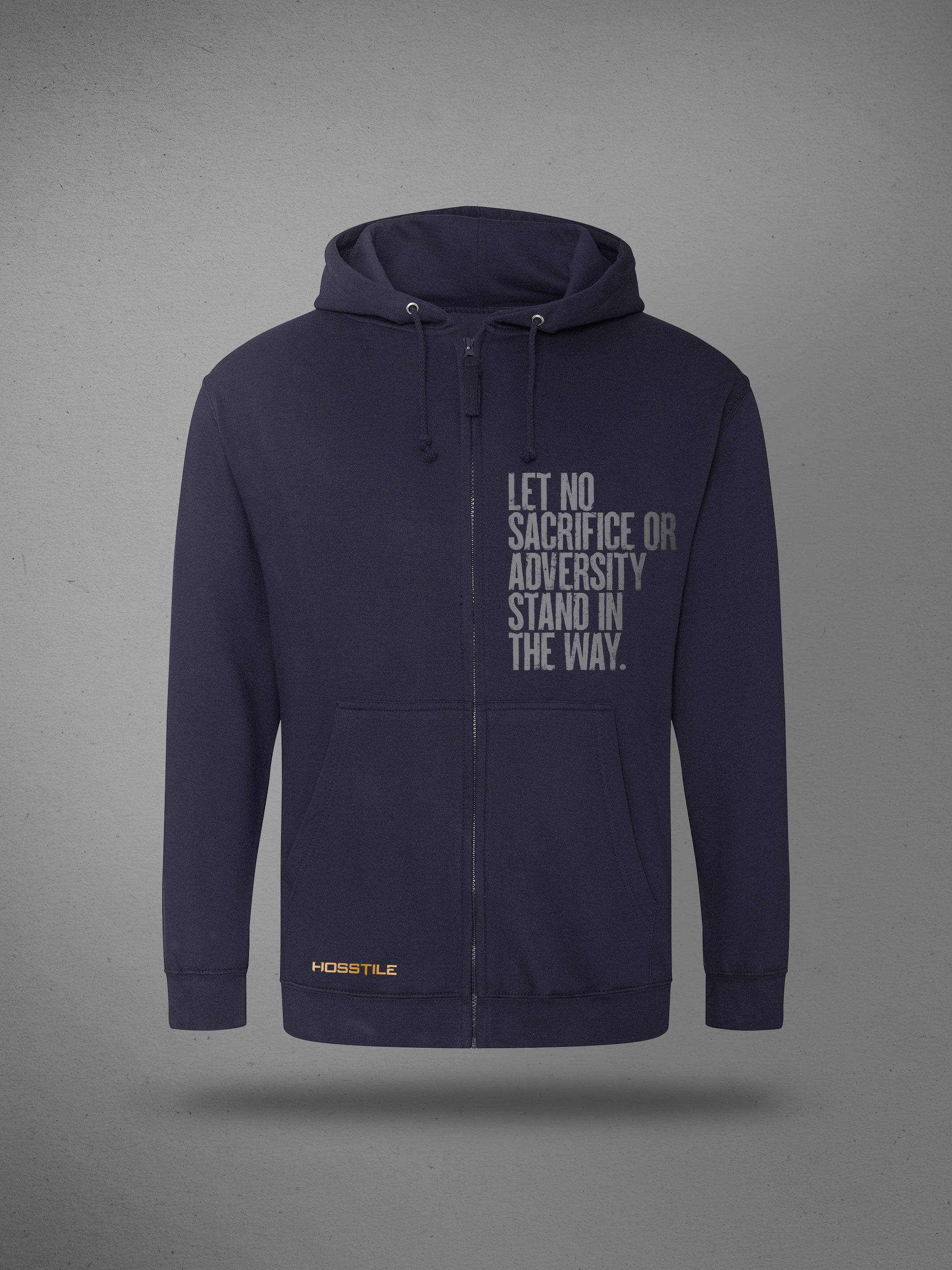 Tagline Zip Up Hoodie Hosstile Bodybuilding Workout Hoodie